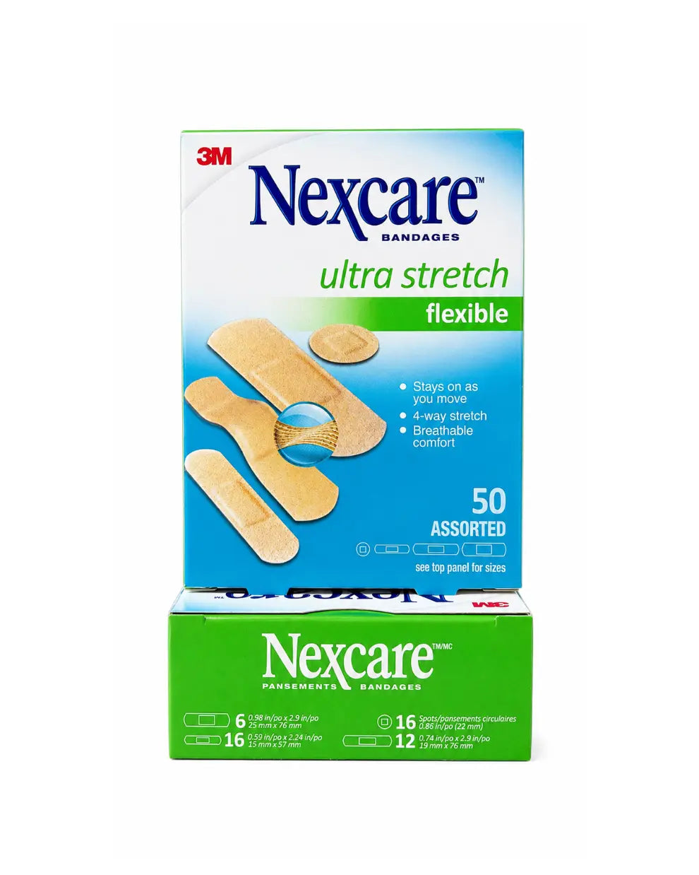 3M Nexcare Ultra Stretch Flexible Bandages Assorted Sizes | CS201-CA