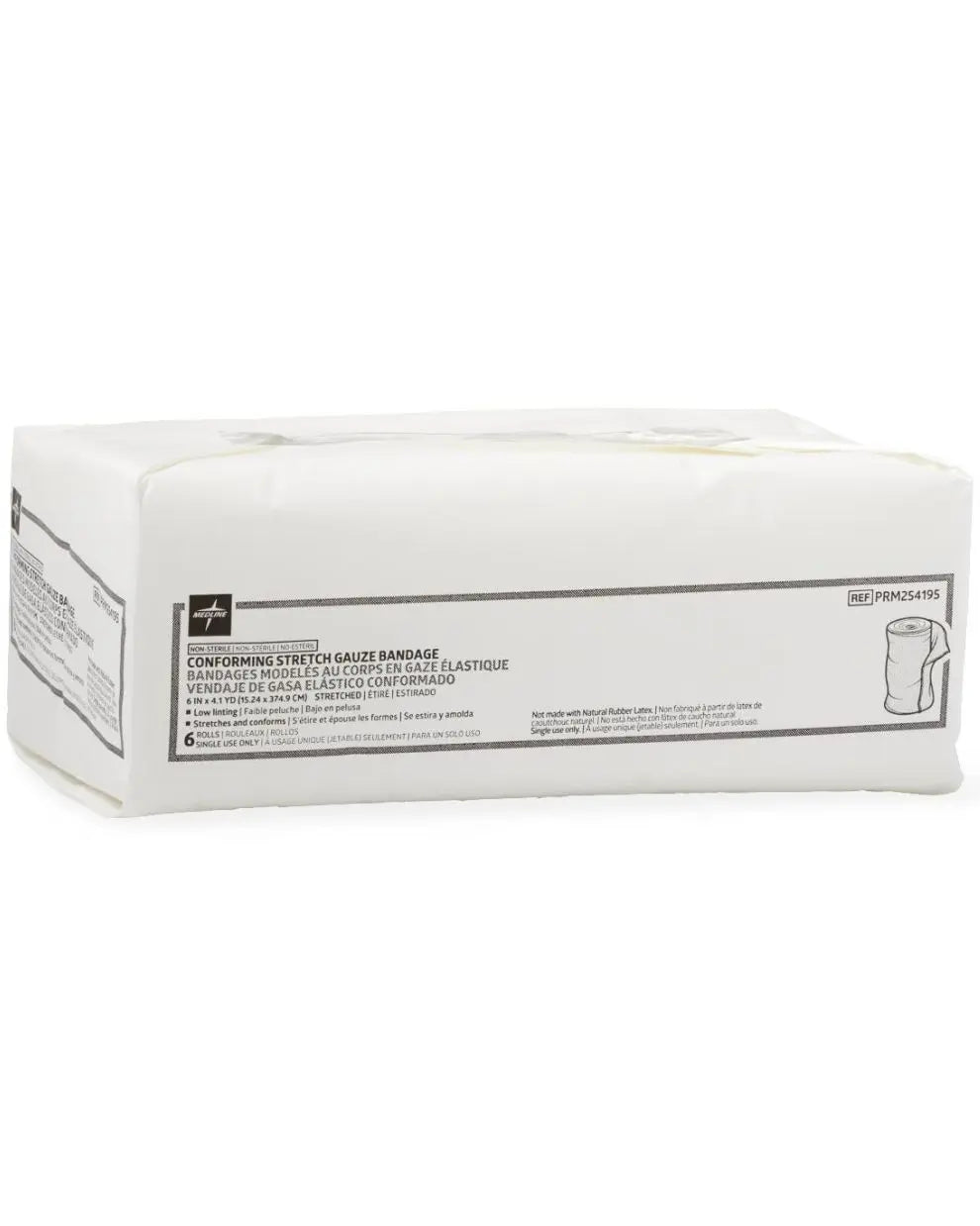 Conforming stretch gauze bandage pack, sterile medical supply for wound care