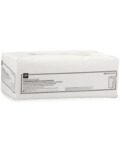 Pack of conforming stretch gauze bandages for medical and wound care