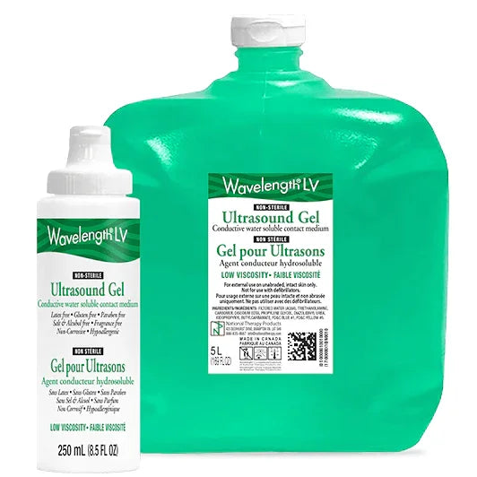 Wavelength LV ultrasound gel bottles, medical conductive gel for ultrasound procedures