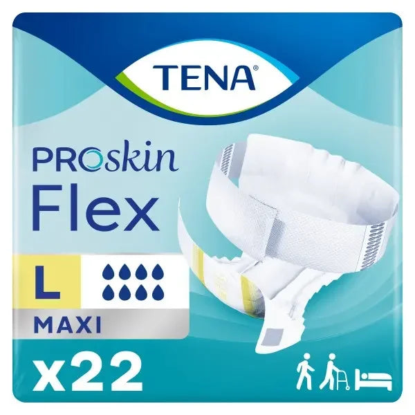 TENA ProSkin Flex large adult incontinence briefs, maxi absorbency, 22 pack