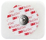 3M Red Dot adhesive ECG electrode pad with foam backing and snap connector