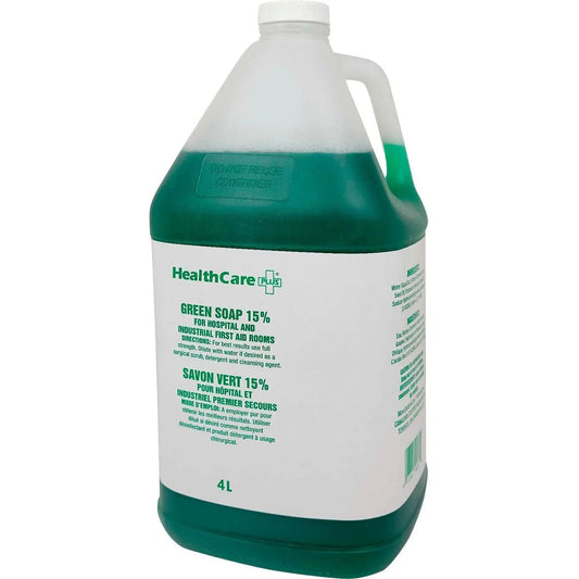 4L jug of HealthCare Plus green soap 15% for hospital and industrial use