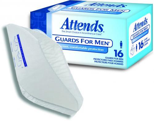 Attends Guards for Men incontinence pads, 16 pack, discreet male protection product
