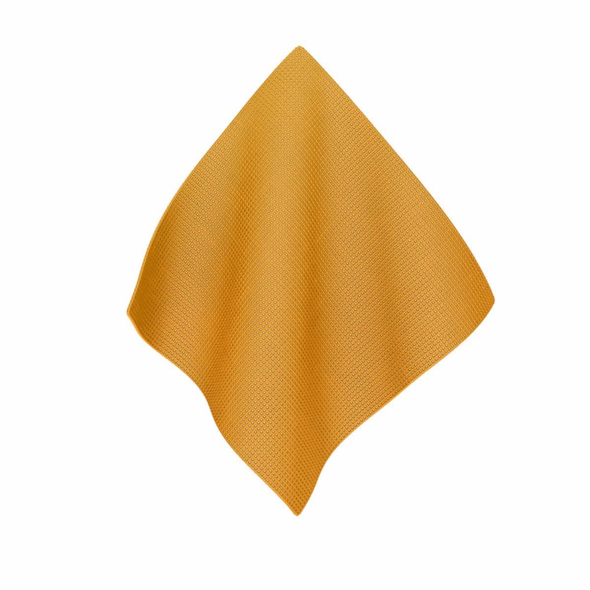 Yellow textured microfiber cleaning cloth for home care and medical use, isolated on white