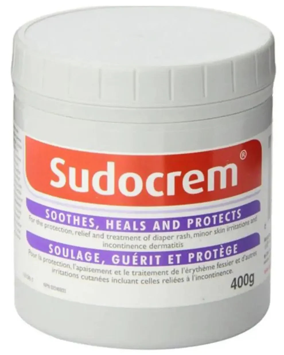 Sudocrem 400g tub for soothing, healing and protecting skin, used for diaper rash and irritation