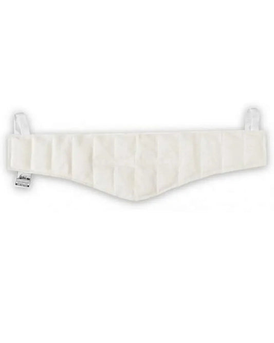 Reusable white hot cold therapy gel pack with adjustable straps for pain relief