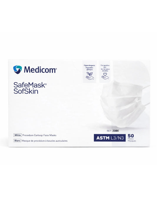 Medicom SafeMask Sofskin ASTM  Level 3 - WHITE