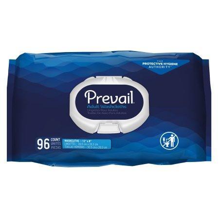 Prevail adult washcloths pack for personal hygiene, 96 count, blue packaging