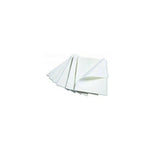 Sterile medical gauze pads stacked on white background, hospital wound care supplies