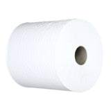 large white paper towel roll for medical or home care, isolated on white background
