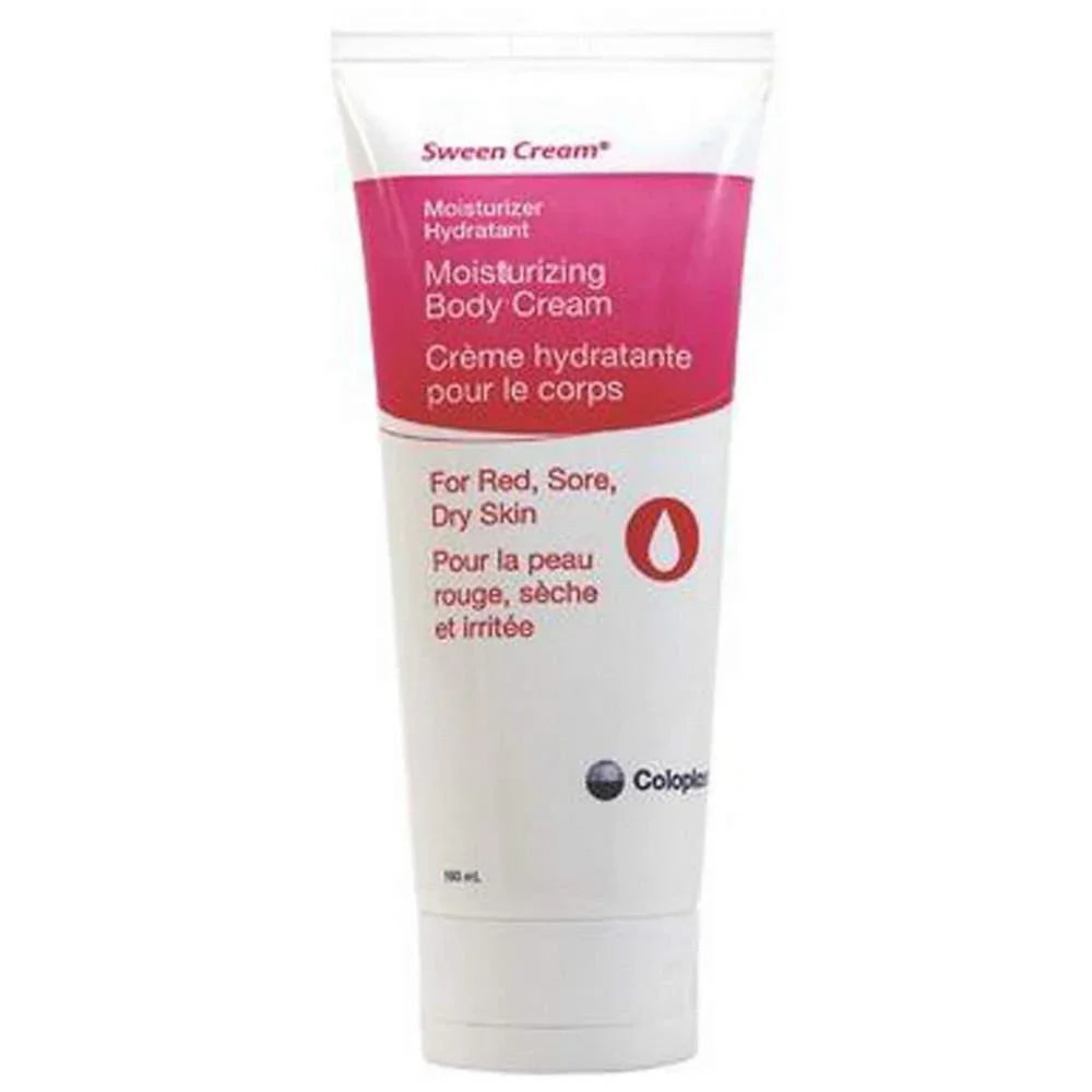 Sween Cream moisturizing body cream tube for red, sore, dry skin, 150 mL.