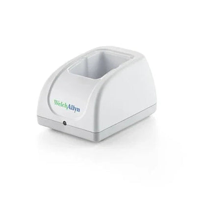 Welch Allyn medical device charging station, white compact desktop charger for clinical use