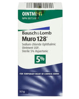 Bausch & Lomb Muro 128 sodium chloride 5% ophthalmic ointment box, 3.5g, for corneal edema relief