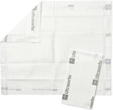 White disposable medical bed pads with Ultrasorbs branding, absorbent surface, homecare use