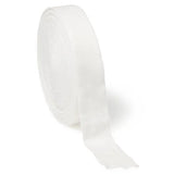 White medical gauze roll for wound care and bandaging on white background