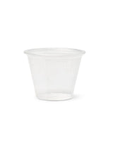 Clear plastic medicine cup for accurate liquid or pill dosing, medical supplies