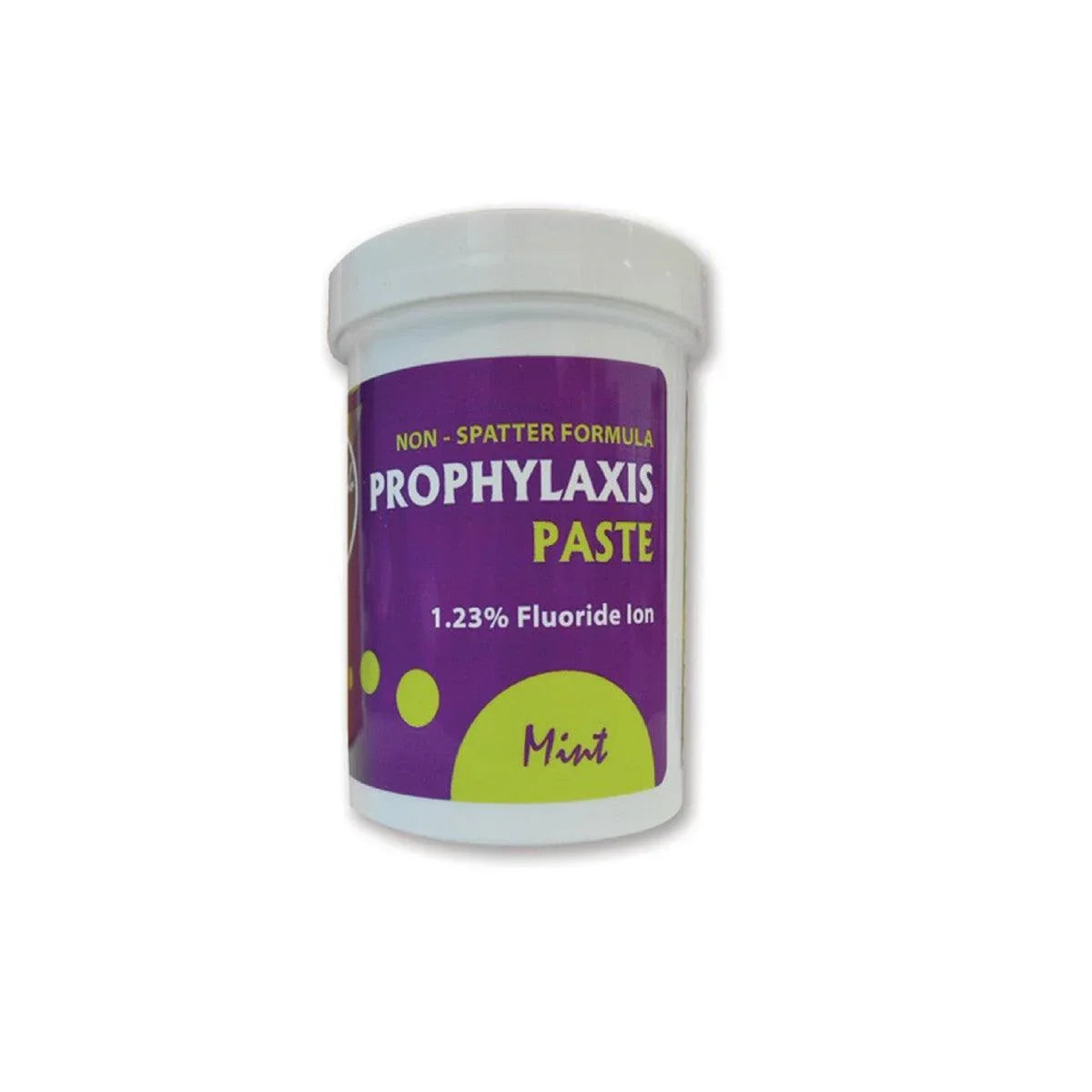 Mint flavor prophylaxis paste container, non-spatter formula, 1.23% fluoride ion