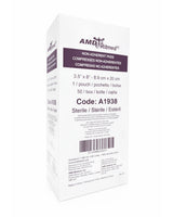 AMD Ritmed non-adherent sterile medical pads box, 3.5 x 8 inch, 50 count