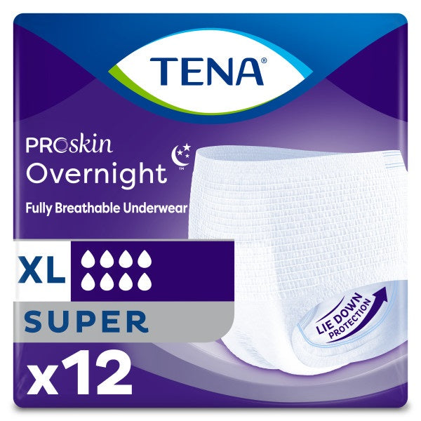 TENA ProSkin Overnight Underwear Super Absorbent | XL 55"-66" | 72427