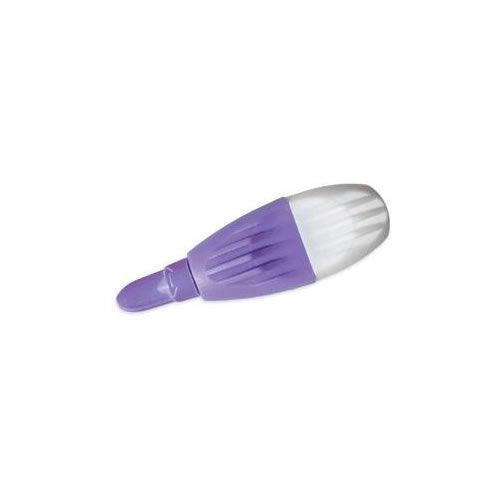 Purple and white nasal aspirator bulb syringe for medical and home care