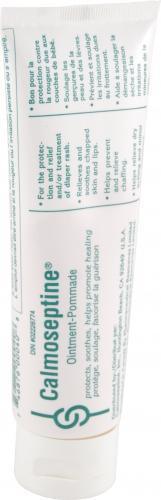 Calmoseptine ointment tube for skin protection and wound care, white background