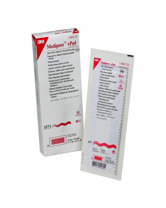 3M Medipore Plus Pad soft cloth adhesive wound dressing sterile 9cm x 15cm 25 pack