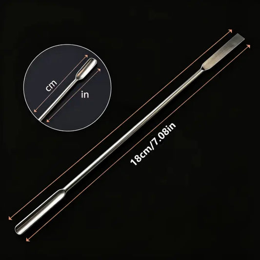 2pcs Double-Ended Laboratory Scraper- Stainless Steel, Precision Tool for Sample Transfer of Micro Powders, Crystals, and Precipitates- Ideal for Chemical and Biological Applications