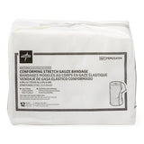 Medline conforming stretch gauze bandage pack, 4 inch by 4.1 yard, 12 rolls, non-sterile