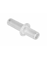 Clear plastic oxygen tubing connector for medical respiratory supplies
