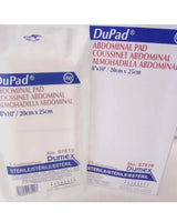 Sterile Dumex DuPad abdominal pads 8x10 inch for wound care and medical use
