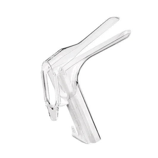 Disposable clear plastic vaginal speculum medical instrument for gynecological exams