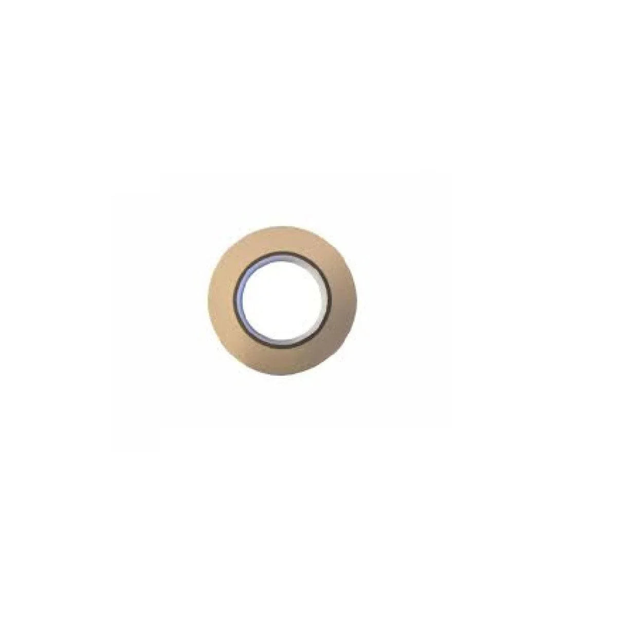 Beige medical adhesive tape roll on white background for wound care and bandaging