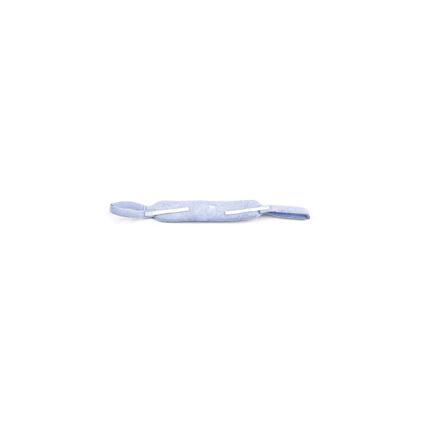 Light blue medical transfer belt with handles on white background