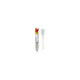 Sterile medical specimen collection swab with tube on white background