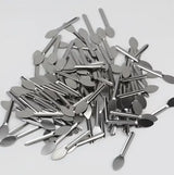 10 - Mini Laboratory Spoon Set, Stainless Steel Petri Dish Scoop, 2.76-inch Powder Scoop, Double-Ended Mixing Spoon Mini Sampler, Precision Laboratory Filling Tool, Suitable for Empty Bottles and Petri Dish Supplies