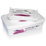 Flushable wipes in a plastic tub and refill pack, disposable personal hygiene supplies