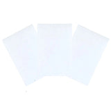Three white disposable esthetic wax strips for home care and spa use