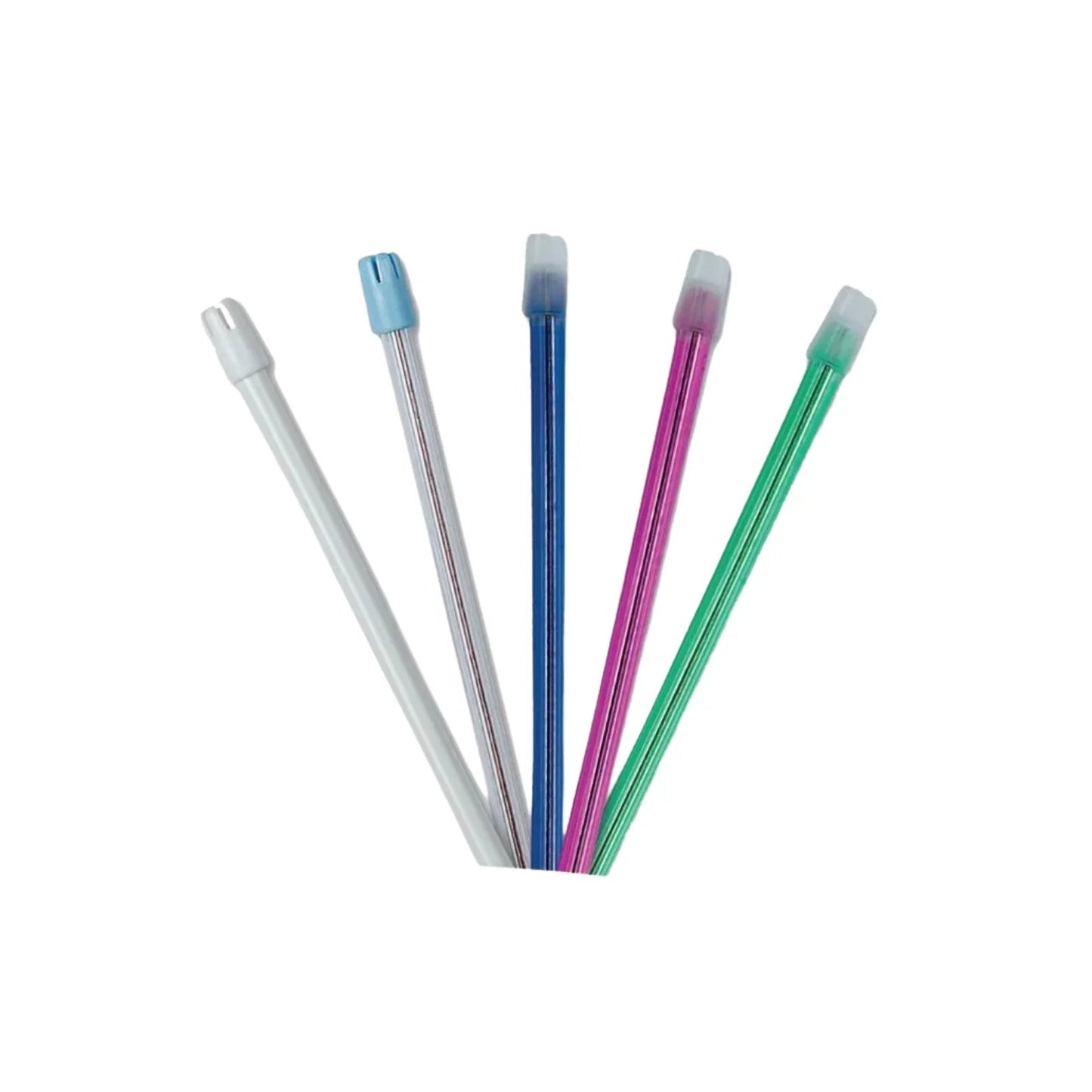 assorted color medical suction catheters with protective tips for home care use
