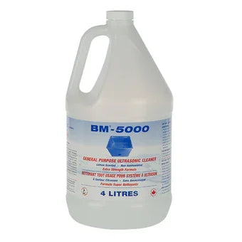 BM-5000 4 litre general purpose ultrasonic cleaner liquid in plastic jug