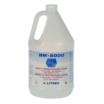 BM-5000 4 litre general purpose ultrasonic cleaner liquid in plastic jug
