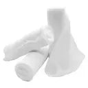 Sterile medical gauze rolls and pads for wound care and first aid