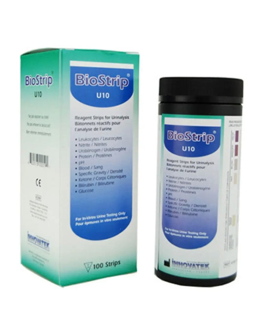 BioStrip U10 Urinalysis Reagent Strip,100/Box | 4192-U10