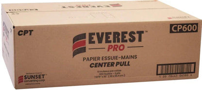 Box of Everest Pro center pull paper towels CP600 for home or medical supplies