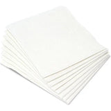 Stack of white disposable medical towels for home care or esthetic use on white background