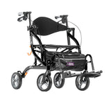 Airgo Fusion F20 Side-Folding Rollator & Transport Chair Black | 700-935BK