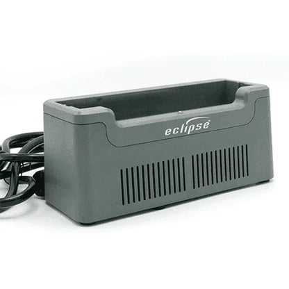 Eclipse battery charger for portable oxygen concentrator, gray with vented sides