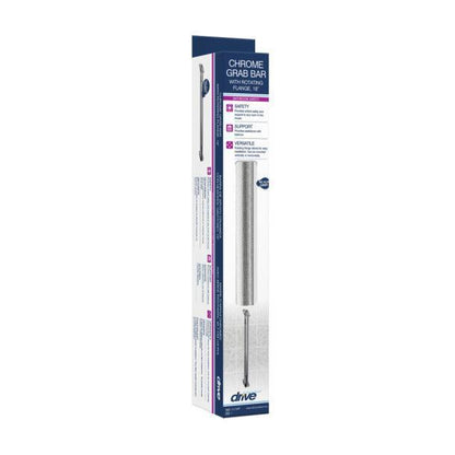 Chrome grab bar packaging for bathroom safety and mobility support