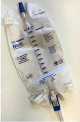 Urine drainage bag with measurement markings and tubing for medical home care use