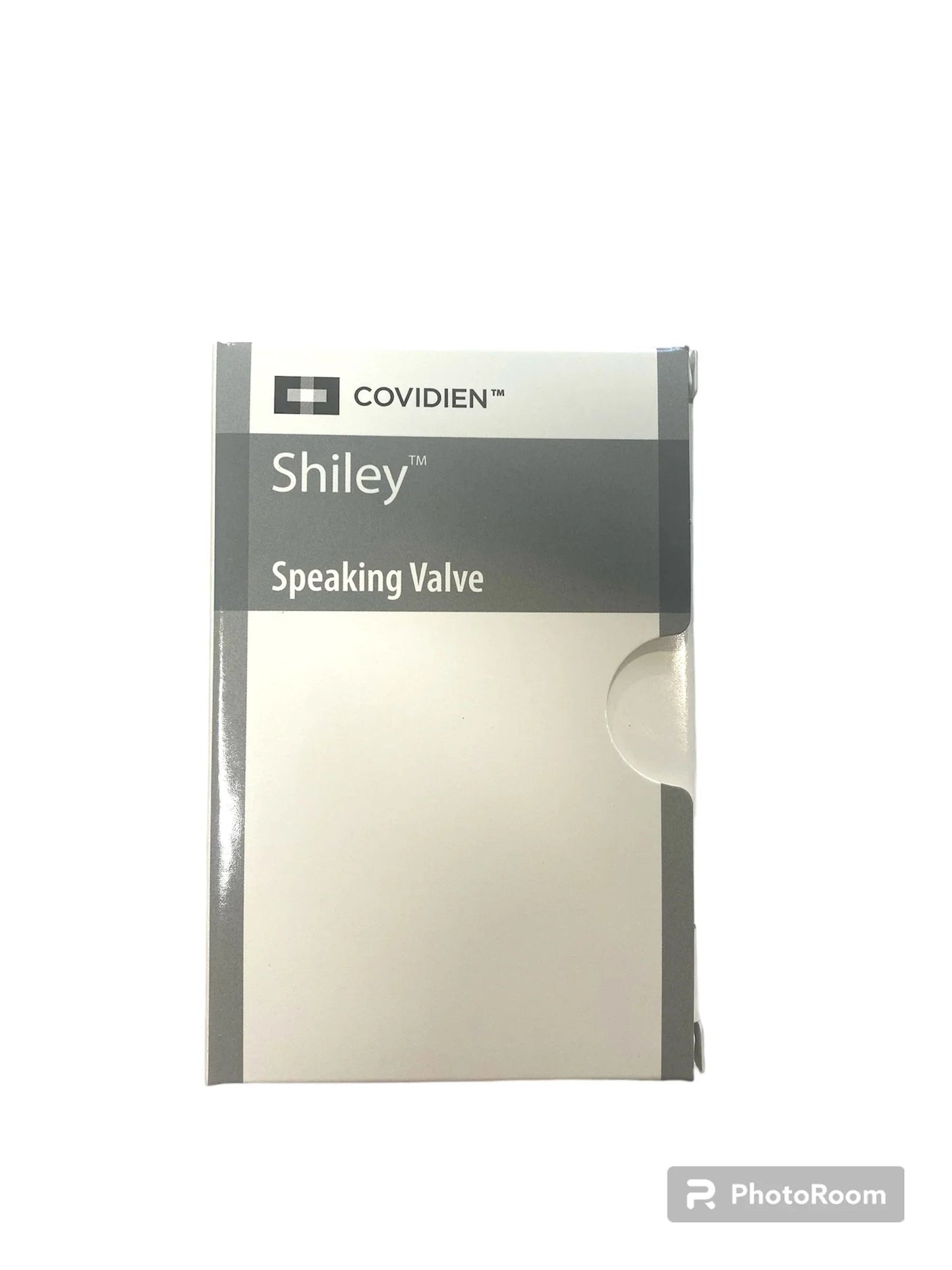 Covidien Shiley speaking valve box for respiratory medical care supplies
